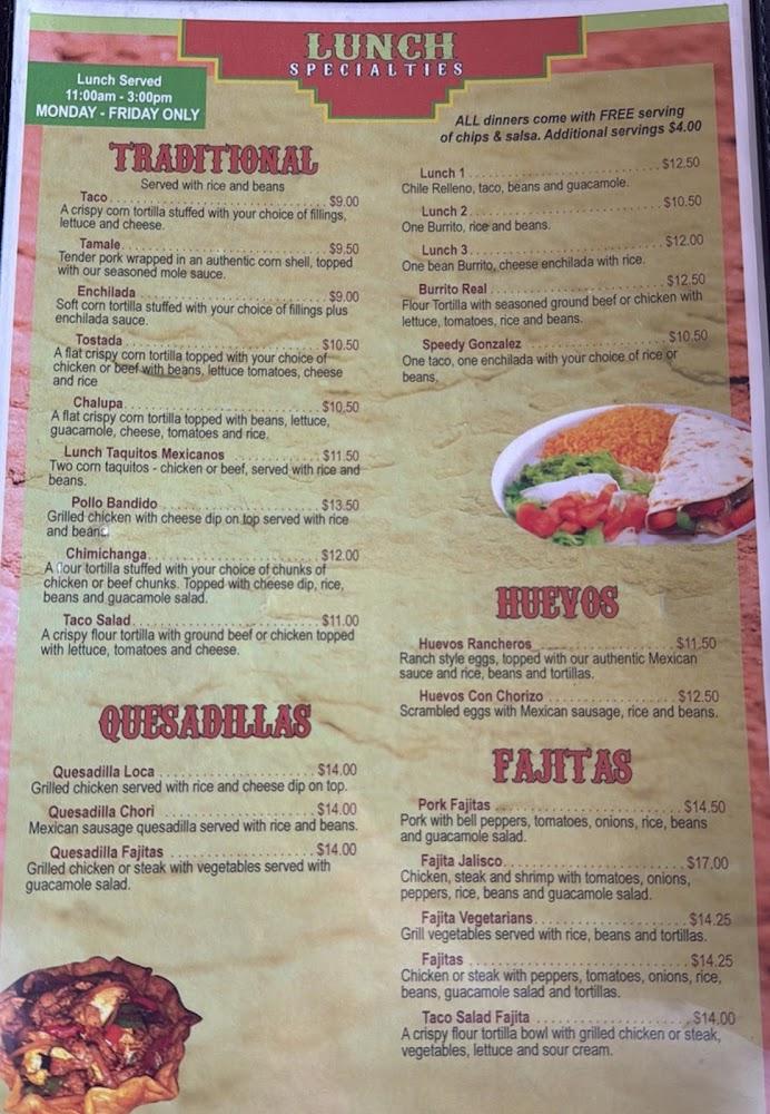 Rancho Grande Menu image 1