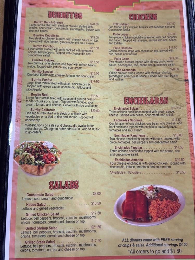 Rancho Grande Menu image 2